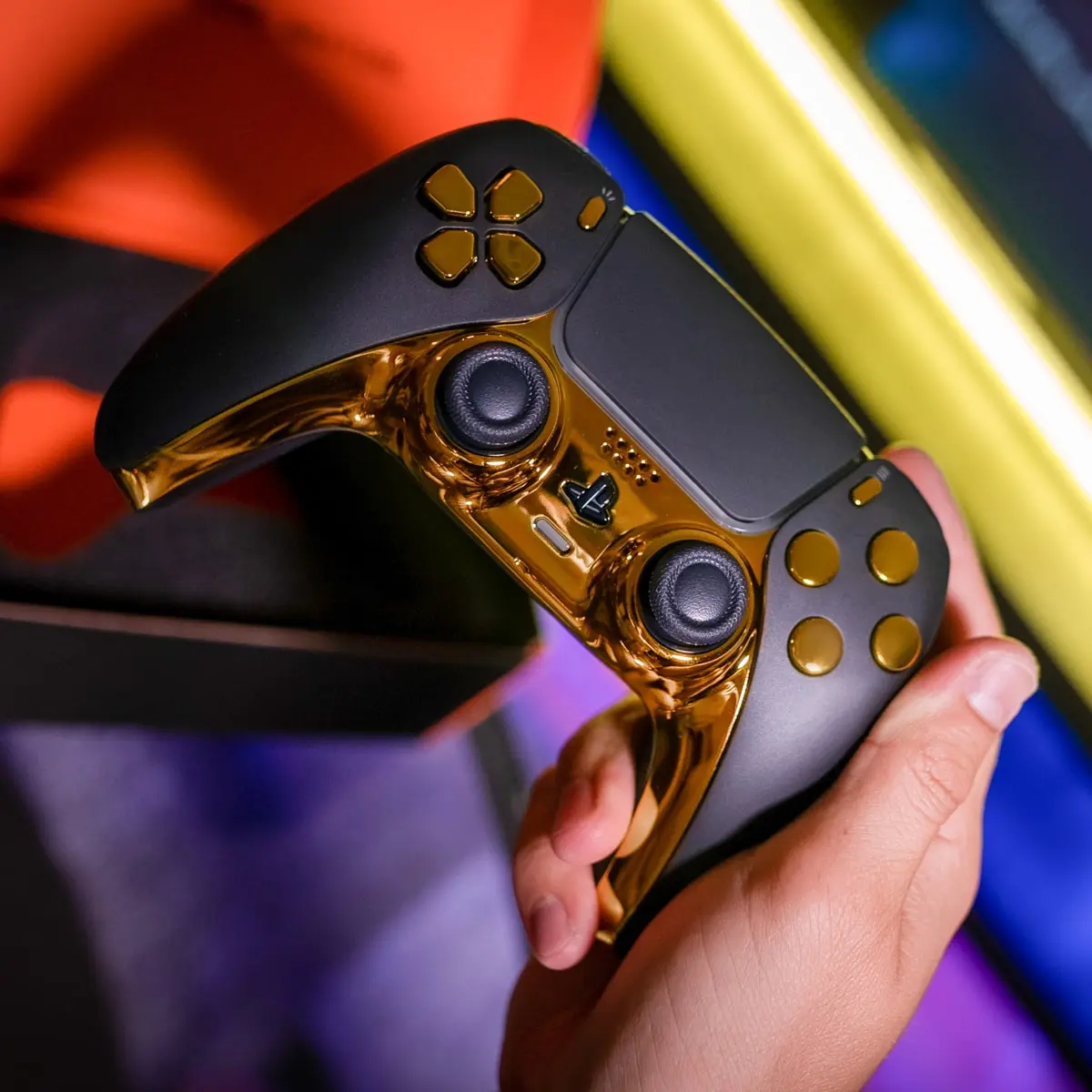 MODDEDZONE BLACK GOLD PS5 CUSTOM MODDED CONTROLLER - Image 2