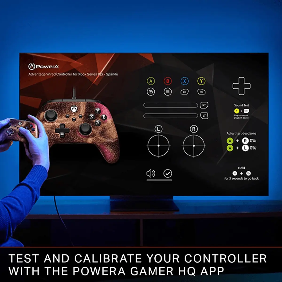 MODDEDZONE PowerA Advantage HALL EFFECT Wired Controller for Xbox Series X|S with Lumectra - Black - Image 5