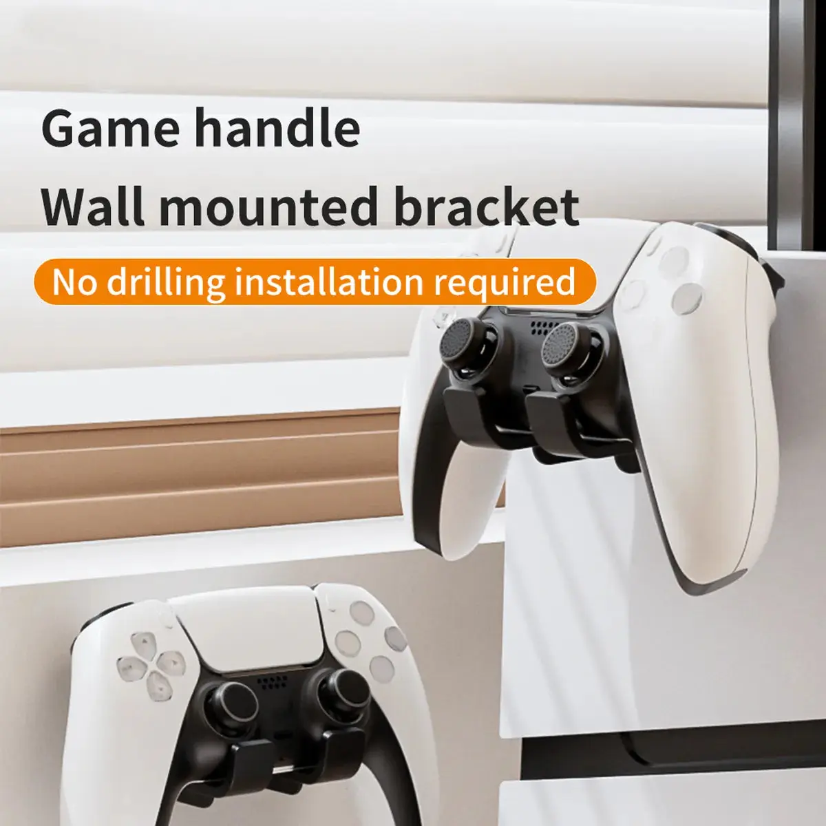 Universal Game Controller Wall Mount Stand – Durable ABS Holder, Space-Saving Design & Easy Installation | Fits PS5, Xbox, Switch & More | White - Image 7